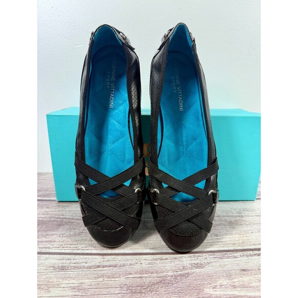 Adrienne Vittadini Sport Shoes Women 7.5M Casual Slip On Ballet Flats Black - Picture 4 of 16